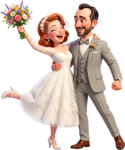 Confident Chibi Wedding Duo in Elegant Attire, a charming PNG illustration 35 - Confident Chibi Wedding Duo in Elegant Attire, a charming PNG illustration Free PNG Download
