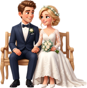 Affectionate Chibi Wedding Embrace, a warm and tender PNG illustration 37 - Affectionate Chibi Wedding Embrace, a warm and tender PNG illustration Free PNG Download