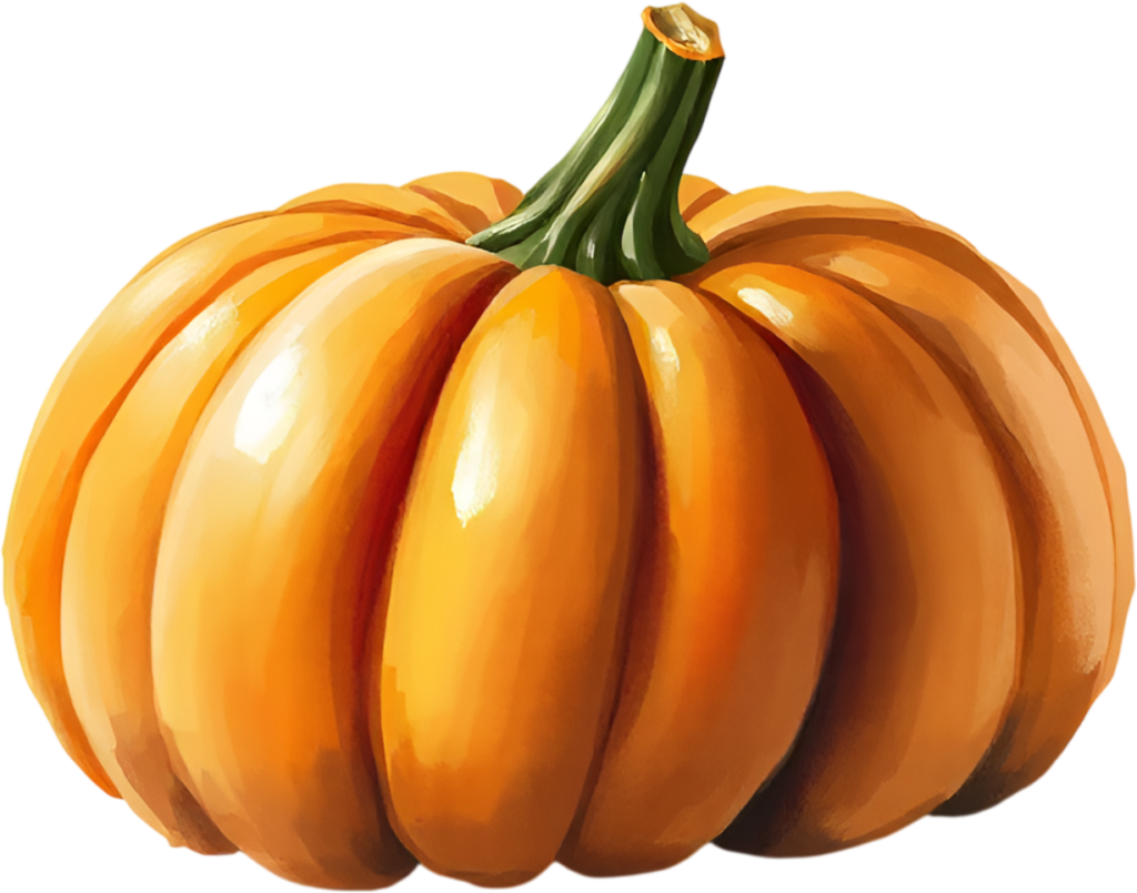 Presenting a beautifully rendered orange pumpkin, an Autumn seasonal PNG illustration with realistic textures. 1 - Presenting a beautifully rendered orange pumpkin, an Autumn seasonal PNG illustration with realistic textures. Free PNG Download