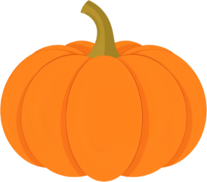 Introduce a cheerful orange pumpkin, a simple yet effective Autumn PNG illustration for quick graphic needs.