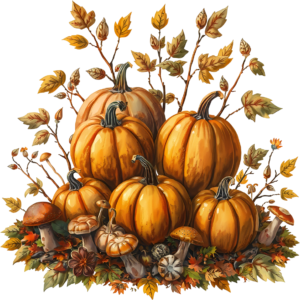Acquire this cozy Autumn Pumpkin Basket Illustration, enriched with acorns and diverse fall leaves, an ideal PNG for warmth-themed projects 41 - Acquire this cozy Autumn Pumpkin Basket Illustration, enriched with acorns and diverse fall leaves, an ideal PNG for warmth-themed projects Free PNG Download