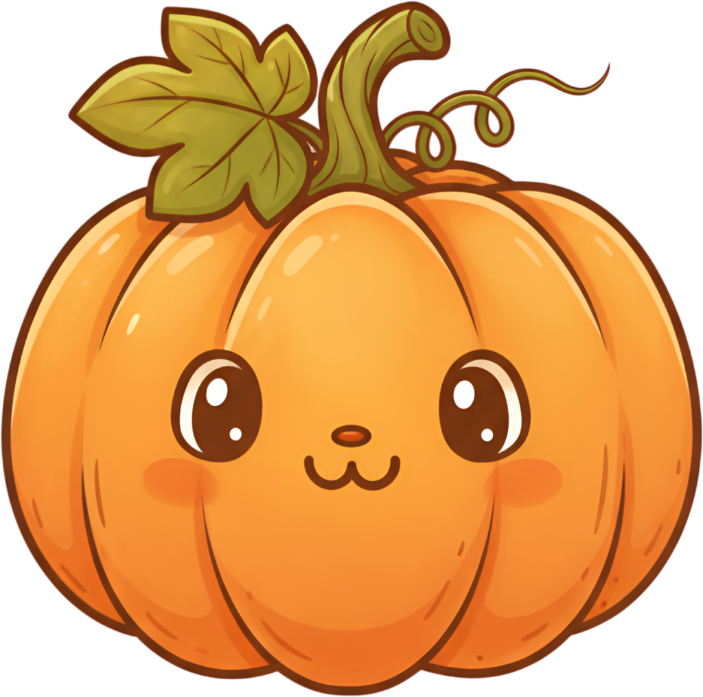 - Bring cheer to your creations with a delightful cute pumpkin face happy Fall PNG Illustration Free PNG Download