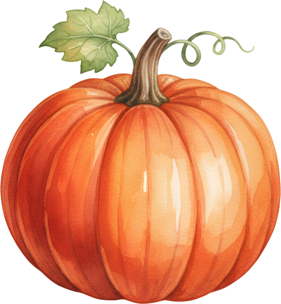 - Showcase classic autumn charm with a single elegant pumpkin and leaf watercolor Fall PNG Illustration Free PNG Download