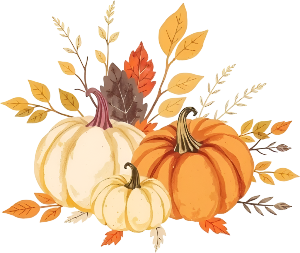 Build warm autumn visuals with a lovely pumpkin trio surrounded by Fall leaves PNG Illustration 1 - Build warm autumn visuals with a lovely pumpkin trio surrounded by Fall leaves PNG Illustration Free PNG Download