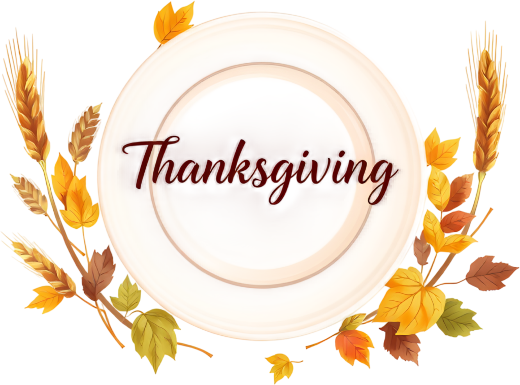 Decorative "Thanksgiving" Plate Design encircled by golden Wheat and beautiful Autumn Leaves, a perfect Holiday PNG Clipart 1 - Decorative "Thanksgiving" Plate Design encircled by golden Wheat and beautiful Autumn Leaves, a perfect Holiday PNG Clipart Free PNG Download