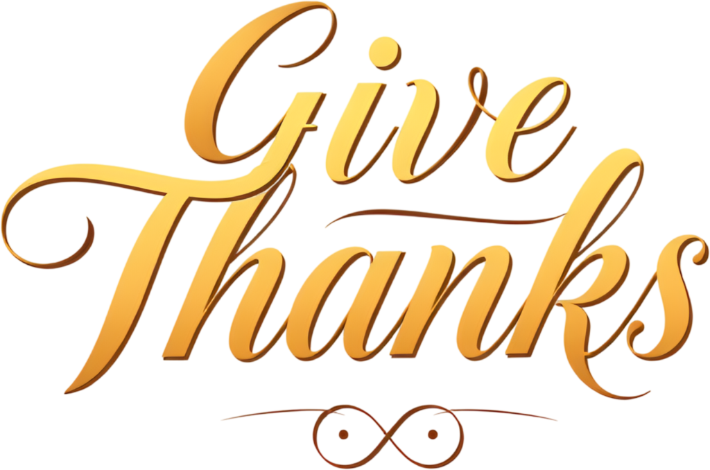 Stunning 'Give Thanks' golden script PNG, an elegant Thanksgiving Illustration Clipart for festive digital creations 1 - Stunning 'Give Thanks' golden script PNG, an elegant Thanksgiving Illustration Clipart for festive digital creations Free PNG Download