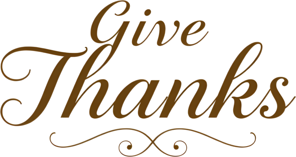 Classic 'Give Thanks' brown script PNG, a simple Autumn Illustration Clipart perfect for elegant holiday cards 1 - Classic 'Give Thanks' brown script PNG, a simple Autumn Illustration Clipart perfect for elegant holiday cards Free PNG Download