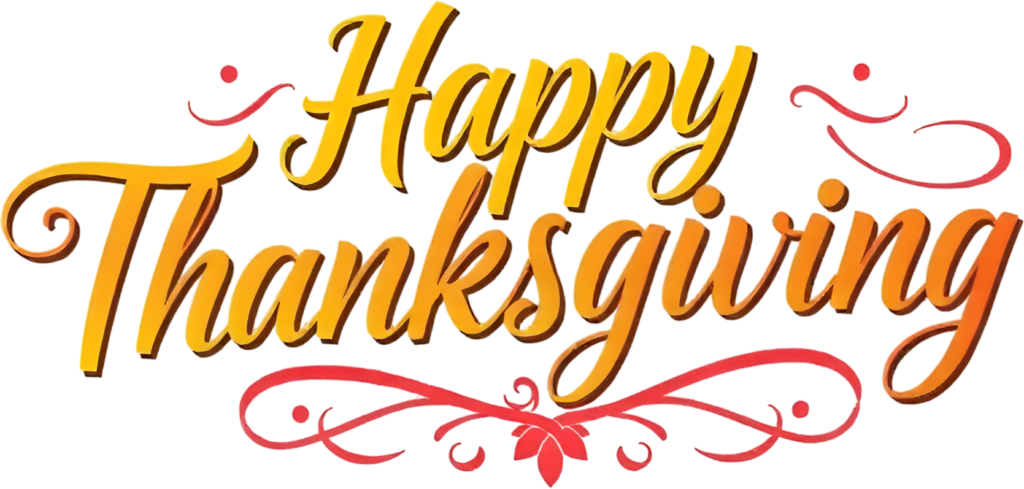 - Festoon your designs with this vibrant 'Happy Thanksgiving' PNG, an energetic Autumn Illustration Clipart for joyful celebrations Free PNG Download