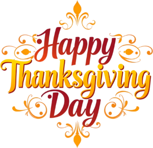 Design captivating greetings with this charming ‘Happy Thanksgiving’ PNG, an endearing Fall Illustration Clipart for delightful crafts