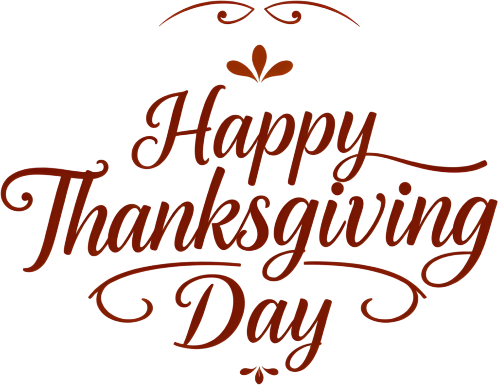 - Highlight Thanksgiving messages with this decorative 'Happy Thanksgiving Day' PNG, a rustic Autumn Illustration Clipart for seasonal posts Free PNG Download