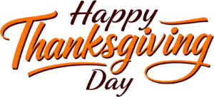 Celebrate the holiday with this elegant ‘Happy Thanksgiving Day’ PNG, a refined Fall Clipart Illustration for classic designs