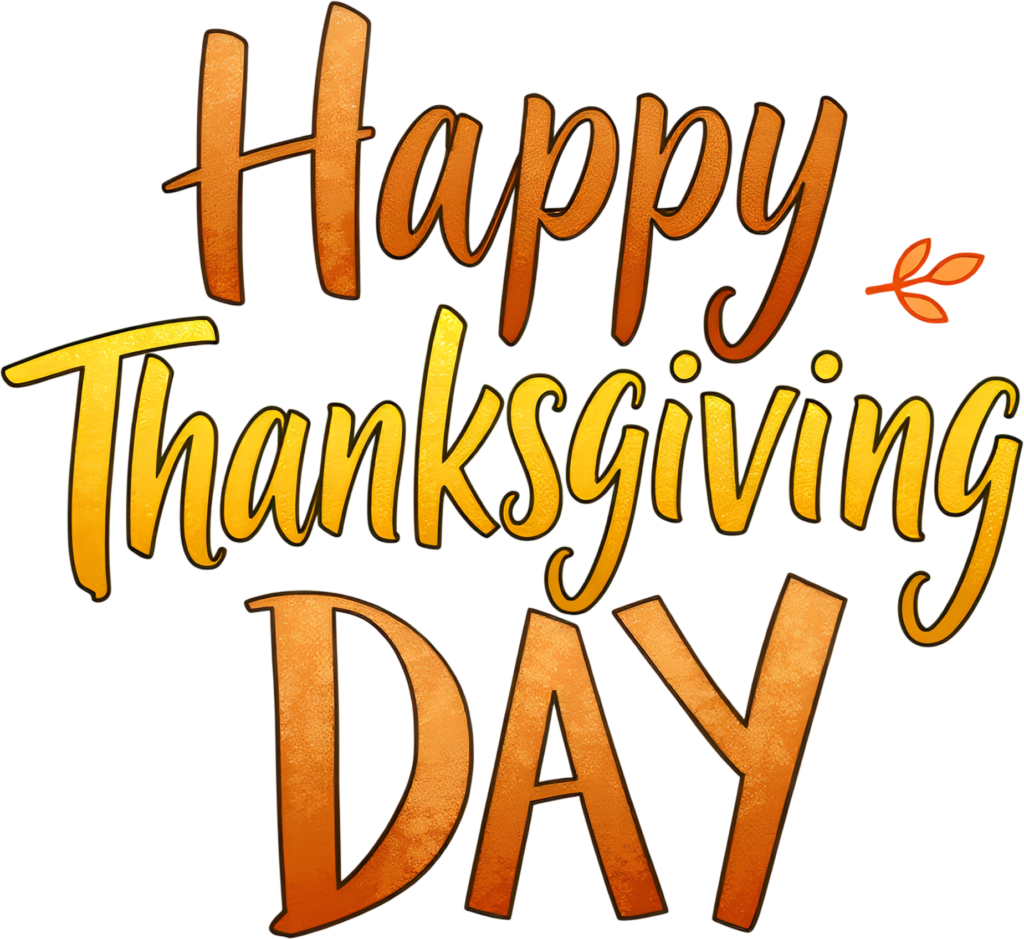 - Accentuate designs with this stylish 'Happy Thanksgiving Day' PNG, a graceful Fall Clipart Illustration for elegant seasonal projects Free PNG Download