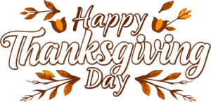 Craft festive apparel with this cheerful ‘Happy Thanksgiving Day’ PNG, a playful Autumn Illustration Clipart for joyful merchandise