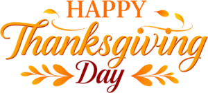Enrich your holiday branding with this charming ‘Happy Thanksgiving Day’ PNG, a decorative Fall Clipart Illustration for seasonal products