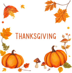Infuse your autumn decor with this charming ‘Thanksgiving’ pumpkin PNG, a delightful Fall Illustration Clipart for seasonal projects