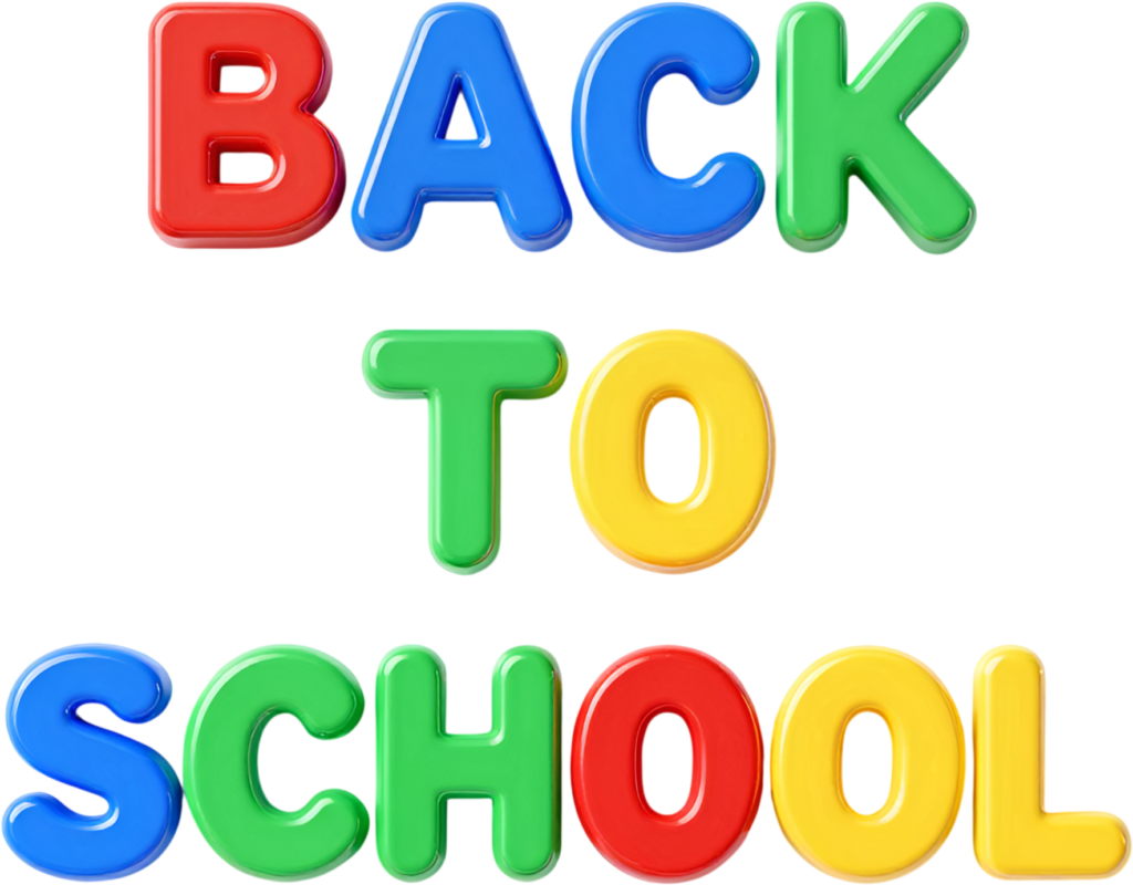 Playful glossy bubble letters form 'Back to School,' a cheerful illustration perfect for kids clipart PNG 1 - Playful glossy bubble letters form 'Back to School,' a cheerful illustration perfect for kids clipart PNG Free PNG Download