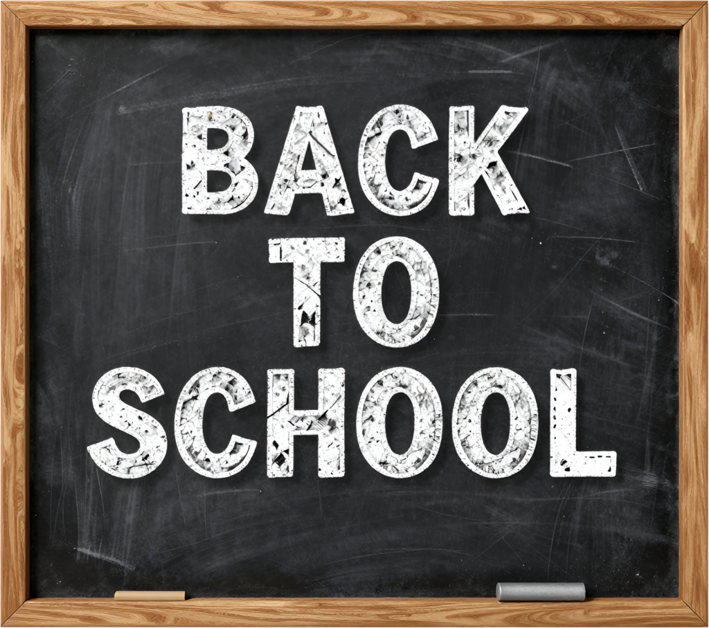 Chalkboard Back to School message, featuring a distressed white texture, a classic illustration clipart PNG 1 - Chalkboard Back to School message, featuring a distressed white texture, a classic illustration clipart PNG Free PNG Download