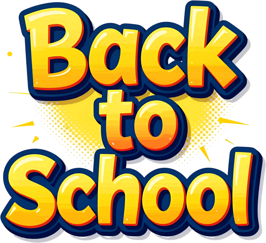 Dynamic yellow and orange Back to School lettering, a bold illustration with halftone pattern clipart PNG 1 - Dynamic yellow and orange Back to School lettering, a bold illustration with halftone pattern clipart PNG Free PNG Download