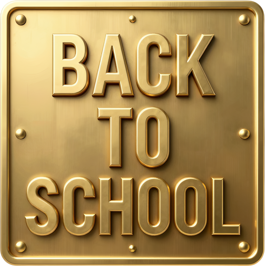 - Add luxury with this premium gold "BACK TO SCHOOL" wordmark, an elegant PNG clipart for official academic announcements. Free PNG Download