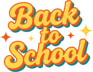 Get groovy with this retro 70s “Back to School” wordmark, a vibrant PNG clipart for vintage-themed academic marketing.
