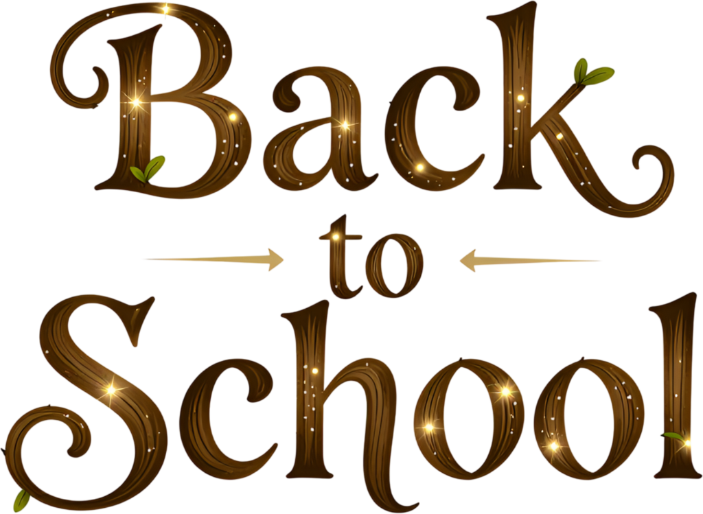 Spark wonder with this enchanting wood grain "Back to School" wordmark, a magical PNG clipart for storybook themes. 1 - Spark wonder with this enchanting wood grain "Back to School" wordmark, a magical PNG clipart for storybook themes. Free PNG Download