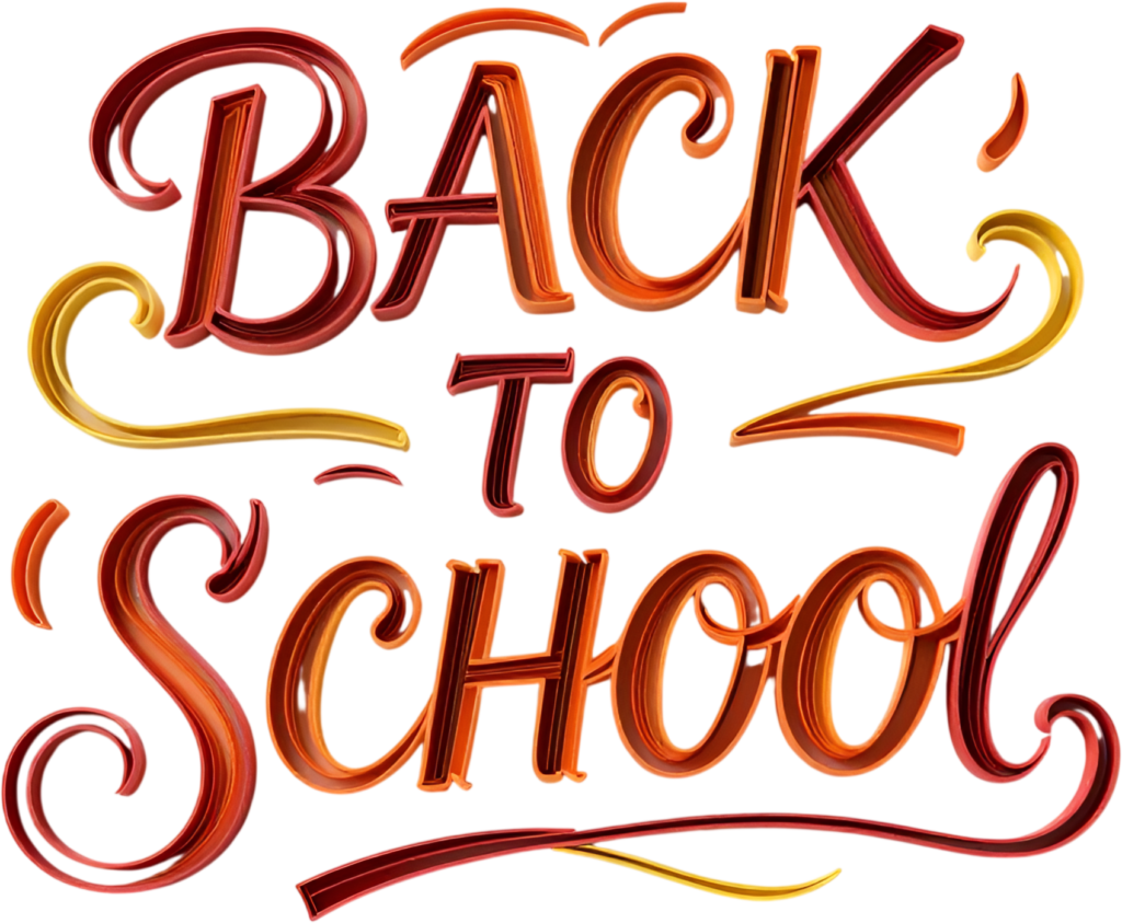 - Adorn celebrations with this elegant ribbon-style "BACK TO SCHOOL" wordmark, a beautiful PNG clipart for festive invitations. Free PNG Download