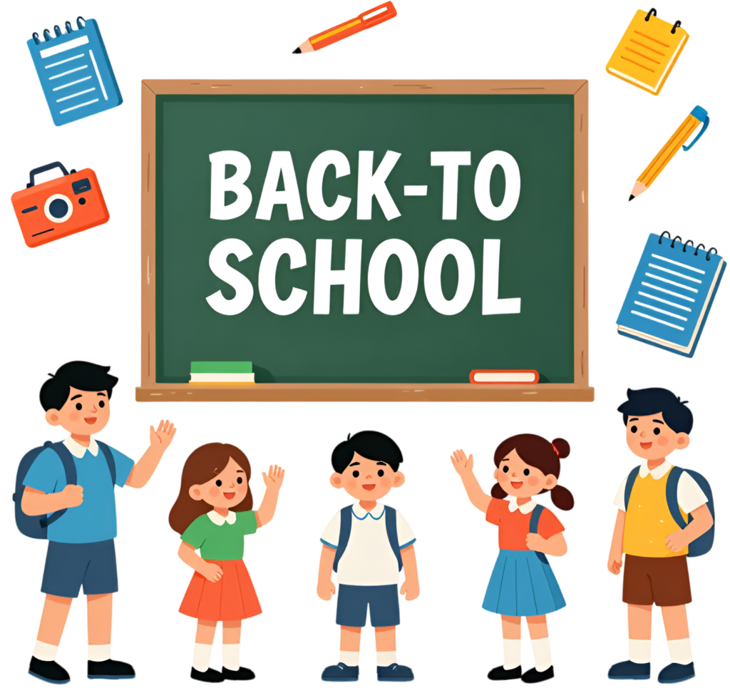 Foster inclusion with this vibrant student "Back-to-School" wordmark, a colorful PNG clipart for diverse classroom decor. 1 - Foster inclusion with this vibrant student "Back-to-School" wordmark, a colorful PNG clipart for diverse classroom decor. Free PNG Download