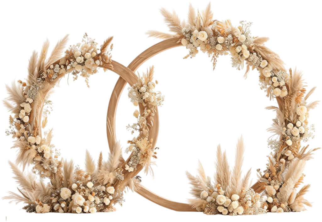 Boho Dried Floral Circle Illustration PNG Wedding Backdrop Clipart 1 - Boho Dried Floral Circle Illustration PNG Wedding Backdrop Clipart Free PNG Download