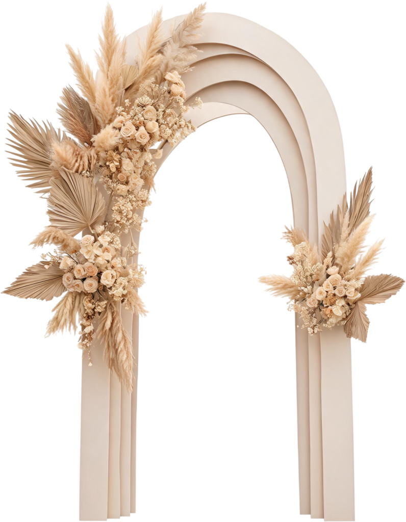 - Boho Pampas Floral Arch Illustration PNG for Wedding Design Free PNG Download