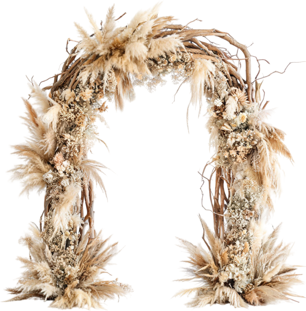 - Organic Twig Arch Illustrations, PNG for Natural Boho Wedding Ceremony Free PNG Download