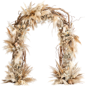 Organic Twig Arch Illustrations, PNG for Natural Boho Wedding Ceremony