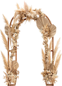 Square Wood Arch Illustrations, PNG for Boho Wedding Ceremony Decor