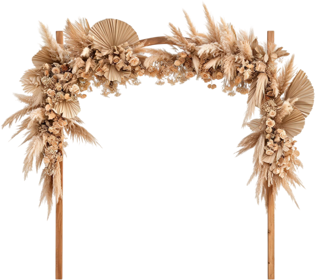 Rectangular Arch Illustrations, PNG with Pampas Grass Wedding Decor 1 - Rectangular Arch Illustrations, PNG with Pampas Grass Wedding Decor Free PNG Download