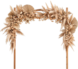 Rectangular Arch Illustrations, PNG with Pampas Grass Wedding Decor