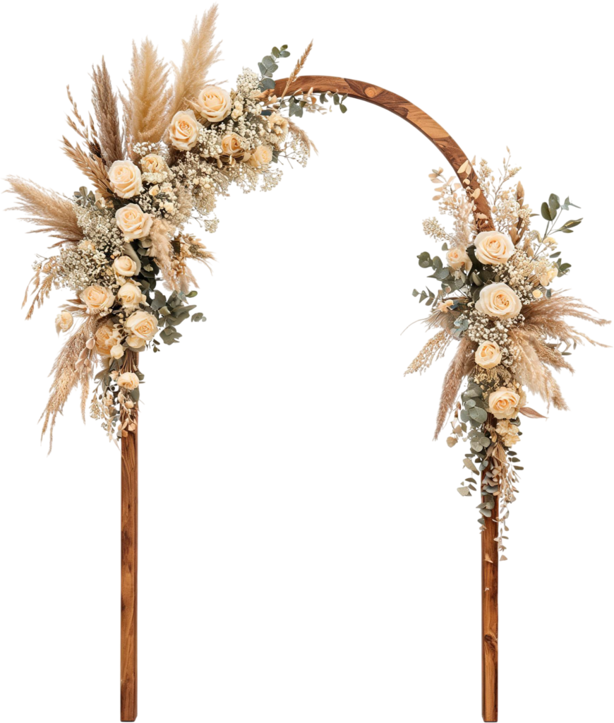 - Boho Wooden Arch Illustrations, PNG with Roses Eucalyptus & Pampas Free PNG Download