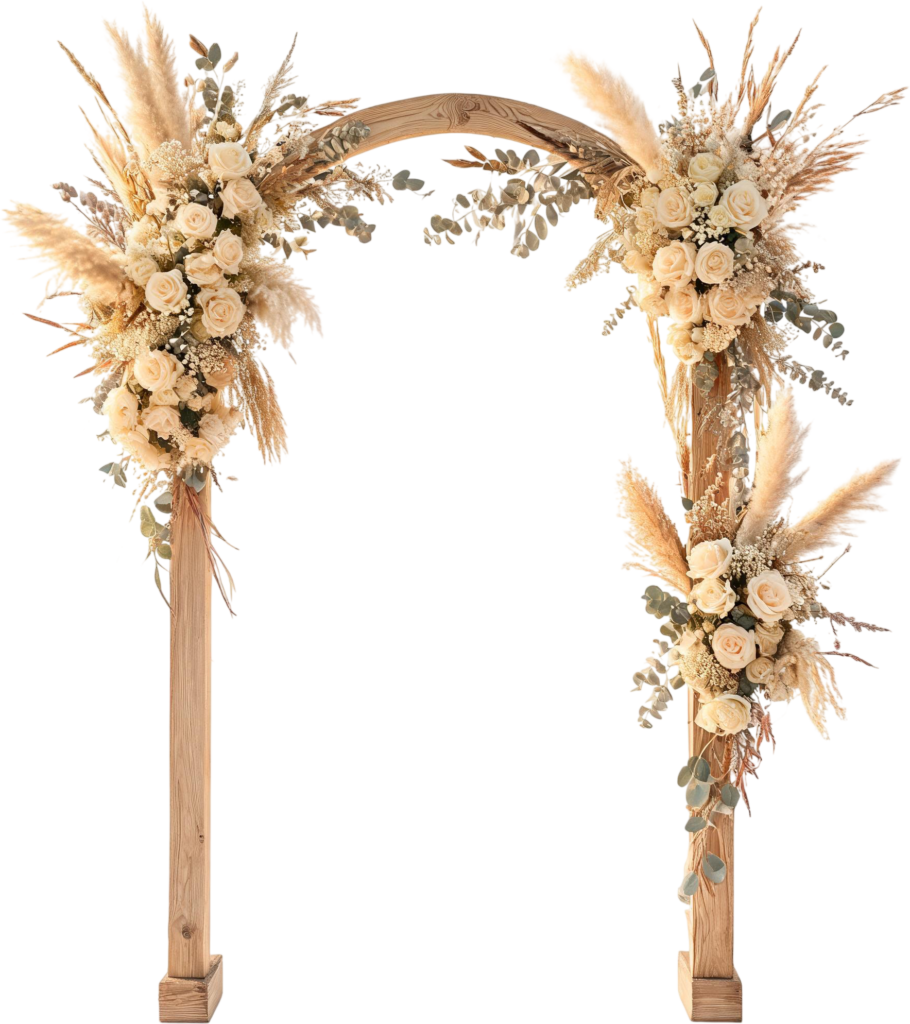 Rustic Wedding Arch Illustrations, PNG with Pampas Roses Eucalyptus 1 - Rustic Wedding Arch Illustrations, PNG with Pampas Roses Eucalyptus Free PNG Download