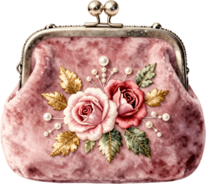Pastel Quilted Clutch with a pearl and lace diamond pattern, a charming PNG for women's decorative clipart 47 - Pastel Quilted Clutch with a pearl and lace diamond pattern, a charming PNG for women's decorative clipart Free PNG Download
