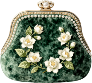 Pastel Quilted Clutch with a pearl and lace diamond pattern, a charming PNG for women's decorative clipart 48 - Pastel Quilted Clutch with a pearl and lace diamond pattern, a charming PNG for women's decorative clipart Free PNG Download