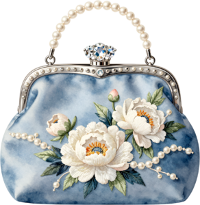 Vibrant Coral Potli Bag, designed with a grand lily and pearl-studded frame, a splendid Bridal PNG Clipart 49 - Vibrant Coral Potli Bag, designed with a grand lily and pearl-studded frame, a splendid Bridal PNG Clipart Free PNG Download