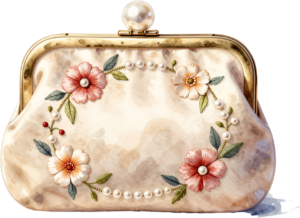 Vibrant Coral Potli Bag, designed with a grand lily and pearl-studded frame, a splendid Bridal PNG Clipart 56 - Vibrant Coral Potli Bag, designed with a grand lily and pearl-studded frame, a splendid Bridal PNG Clipart Free PNG Download