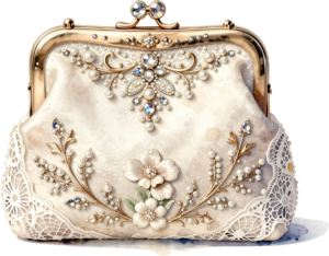 Velvet lotus clutch in a deep red hue, embellished with intricate lotus flowers and scattered crystals, a beautiful Wedding Purse PNG illustration 9 - Velvet lotus clutch in a deep red hue, embellished with intricate lotus flowers and scattered crystals, a beautiful Wedding Purse PNG illustration Free PNG Download