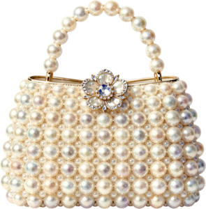 Elegant Clutch featuring embroidered flowers, gold scrolls, and pearl beads, a timeless PNG for women's fashion clipart 7 - Elegant Clutch featuring embroidered flowers, gold scrolls, and pearl beads, a timeless PNG for women's fashion clipart Free PNG Download