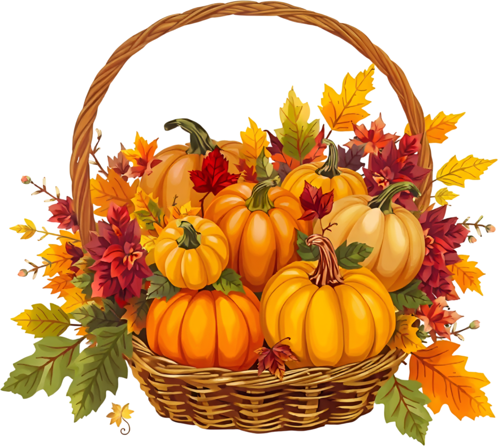 Witness this heartwarming Fall Pumpkin Basket PNG Illustration, boasting a diverse collection of gourds and bright autumn leaves, for joyous designs 1 - Witness this heartwarming Fall Pumpkin Basket PNG Illustration, boasting a diverse collection of gourds and bright autumn leaves, for joyous designs Free PNG Download