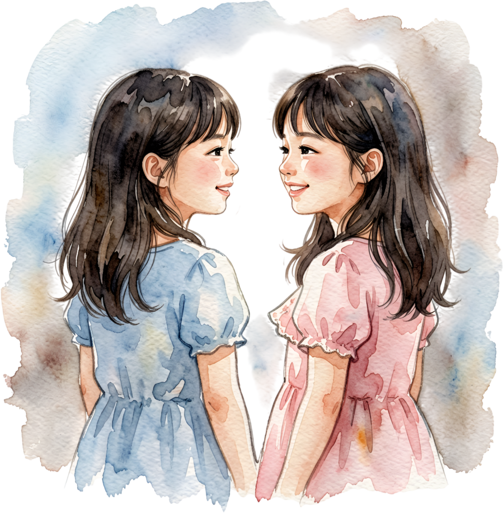 Young Girls watercolor PNG illustration, charming Female Friends clipart for digital art creation