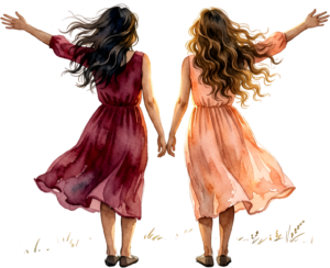 Enjoying coffee with Female Friends, lively PNG illustration capturing cafe moments and joy 14 - Enjoying coffee with Female Friends, lively PNG illustration capturing cafe moments and joy Free PNG Download