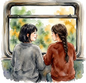 Enjoying coffee with Female Friends, lively PNG illustration capturing cafe moments and joy 12 - Enjoying coffee with Female Friends, lively PNG illustration capturing cafe moments and joy Free PNG Download