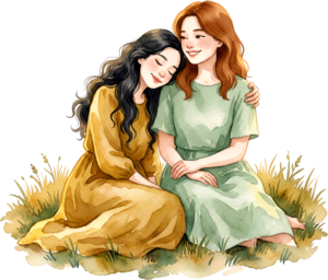 Enjoying coffee with Female Friends, lively PNG illustration capturing cafe moments and joy 2 - Enjoying coffee with Female Friends, lively PNG illustration capturing cafe moments and joy Free PNG Download