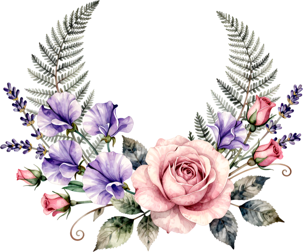 Sweet Pea Wreath Flower illustration, a vibrant PNG for charming spring invitations and unique botanical art 1 - Sweet Pea Wreath Flower illustration, a vibrant PNG for charming spring invitations and unique botanical art Free PNG Download