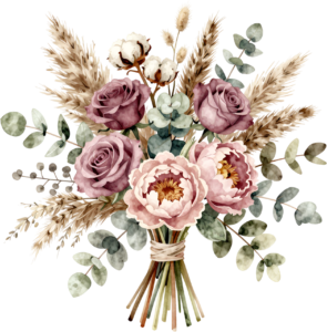 Whimsical Woodland Rose Bouquet Clipart with Ferns and Ivy for enchanting Forest Wedding themes, a charming PNG asset 18 - Whimsical Woodland Rose Bouquet Clipart with Ferns and Ivy for enchanting Forest Wedding themes, a charming PNG asset Free PNG Download