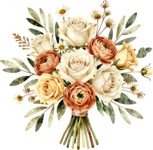 Whimsical Woodland Rose Bouquet Clipart with Ferns and Ivy for enchanting Forest Wedding themes, a charming PNG asset 14 - Whimsical Woodland Rose Bouquet Clipart with Ferns and Ivy for enchanting Forest Wedding themes, a charming PNG asset Free PNG Download